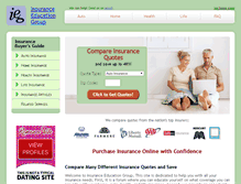 Tablet Screenshot of insurance-education-group.com